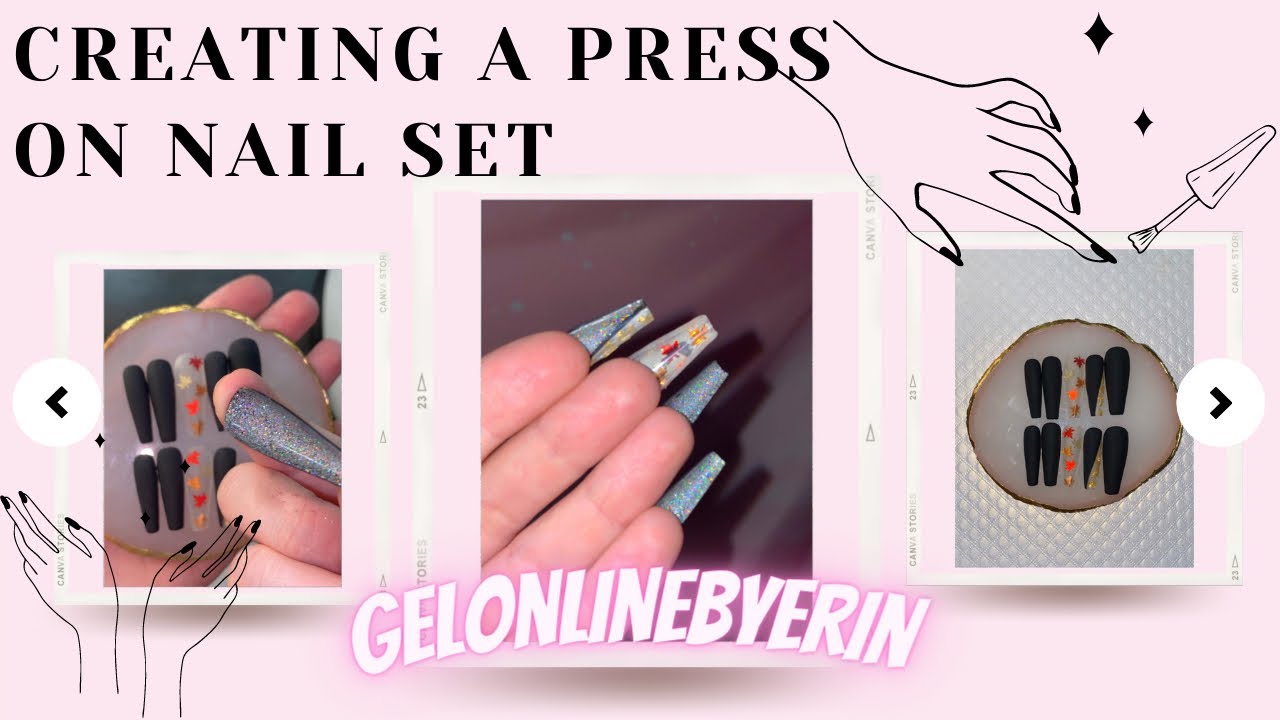 Create A Press on Nail Set with Me!! 💅🏻 Fall Nails! 🎃🍂💅🏻 YouTube