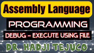Assembly language tutorial -  Debug (executing commands using a file)