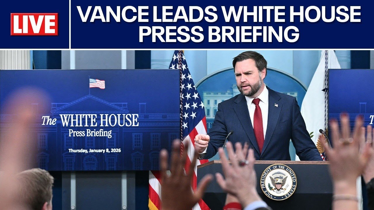 LIVE 🔴 Vance leads White House press briefing - YouTube
