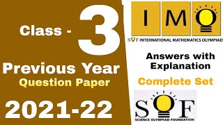 Class 3 IMO Previous year Question Paper 2021-22 International Mathematics Olympiad screenshot 1