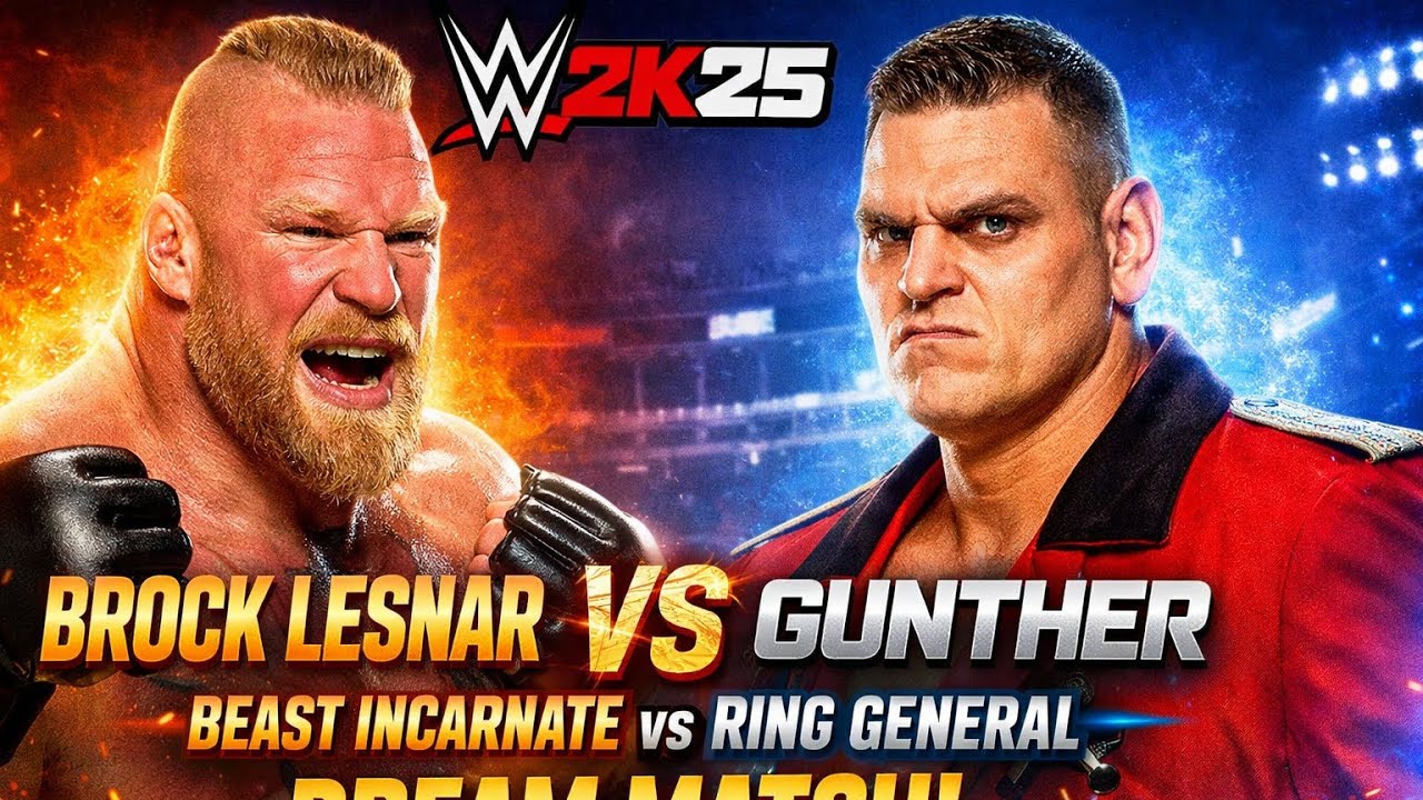 Брок Леснар против Гюнтера в WWE 2K25 | Зверь Воплощенный против Генерала Ринга | Матч мечты (озв...