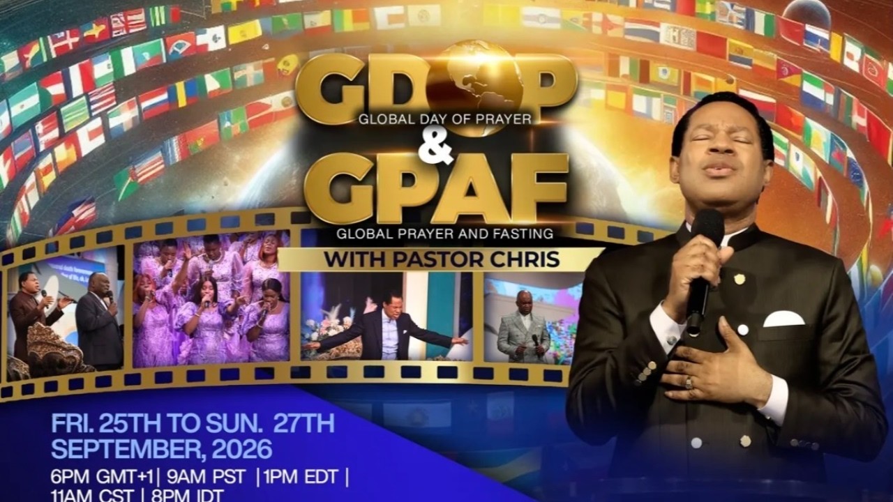 DAY 2: GLOBAL DAY OF PRAYER WITH FASTING WITH PASTOR CHRIS - SEPTEMBER 2026 EDITION