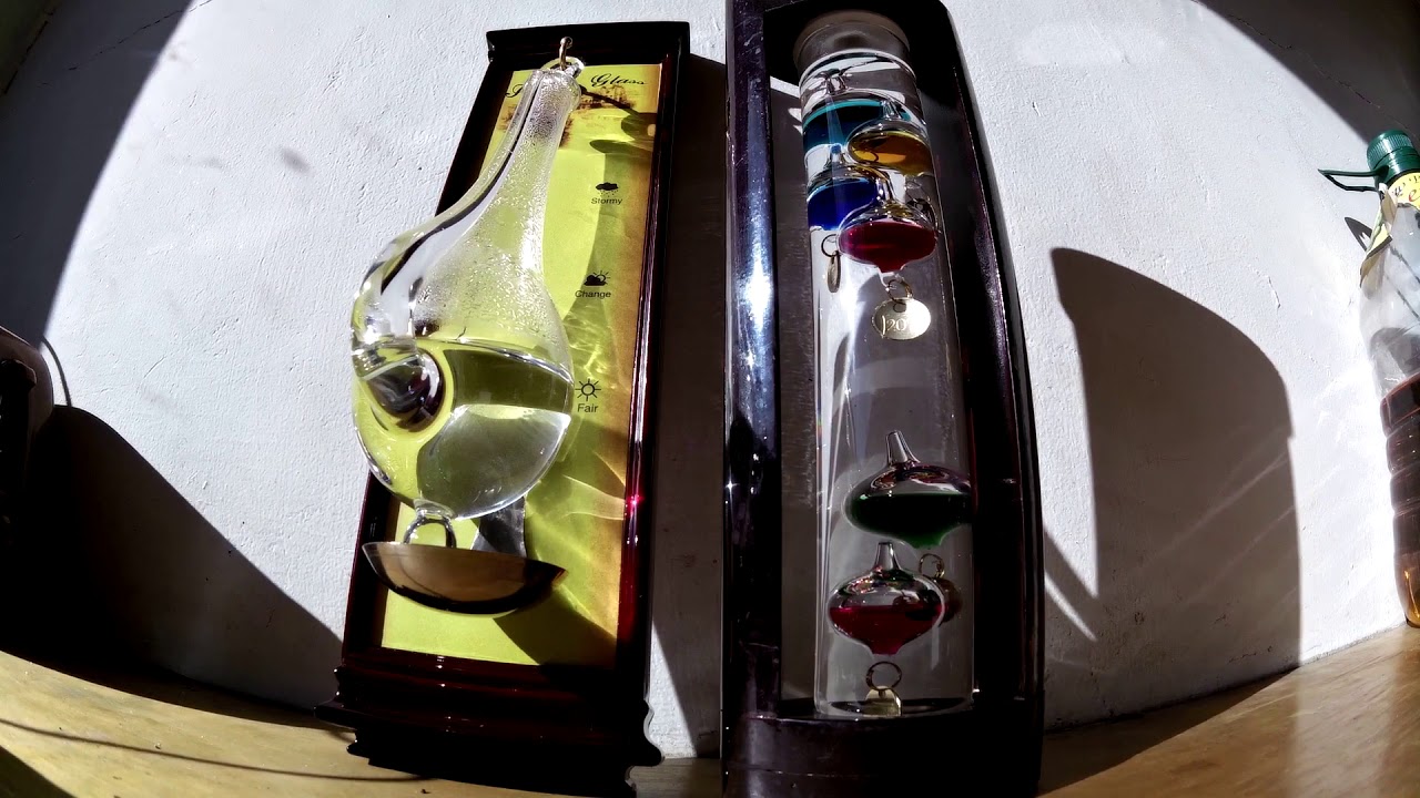 Galileo thermometer storm glass barometer YouTube