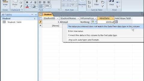 MS Access 2007 Part 1) Table in Dari / Farsi Omar Akbari
