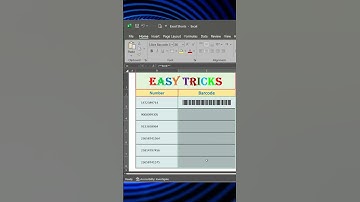 How to Create Barcode in Excel | #excelshortcuts  #exceltips  #excel  #barcodeinexcel #facts #love