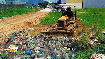 Update Actions!! Filling Land, Delete Garbage Dump By Skill Dozer Clear, Pushing Trash Into​ Water