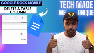 How to delete a table column in google docs mobile | how to delete column in a table docs mobile