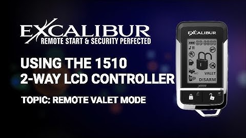 Excalibur 1510 Controller: Remote Valet