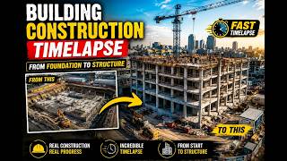 Amazing Building Construction Timelapse | From Foundation to Structure