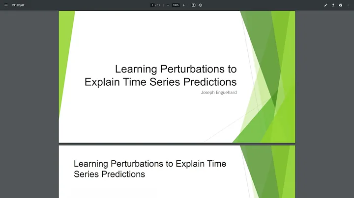 ICML AI - Learn Perturbations to Explain Time Series Predictions(8/15)