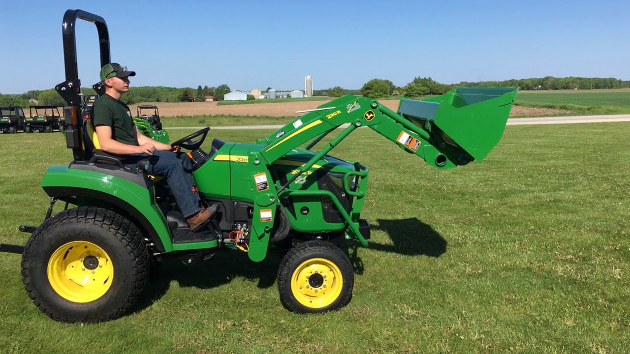 John Deere 2032R with 220R Loader and Turf Tires YouTube