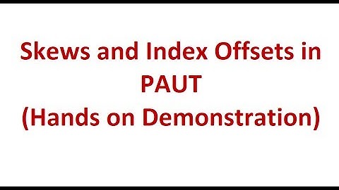What are Skews and Index Offsets in PAUT?