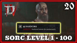 Diablo 4 Hardcore Road To 100 Sorcerer Playthrough Part 20