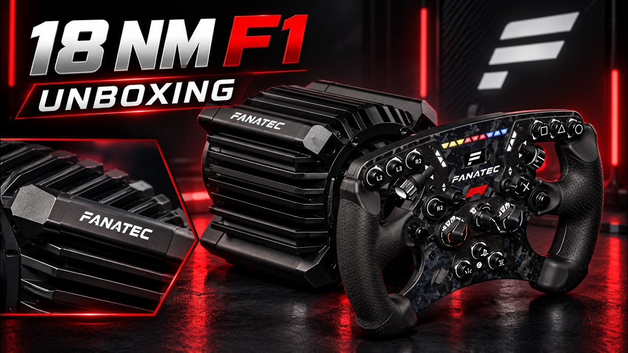 YouTube thumbnail for UNBOXING AND MOUNTING FANATEC CLUBSPORT RACING WHEEL F1 18 NM TO SIMXPRO COCKPIT