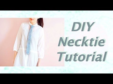 DIY Necktie // DIYファッションチュートリアル * ネクタイ👔の作り方 / Sewing Tutorialㅣmadebyaya