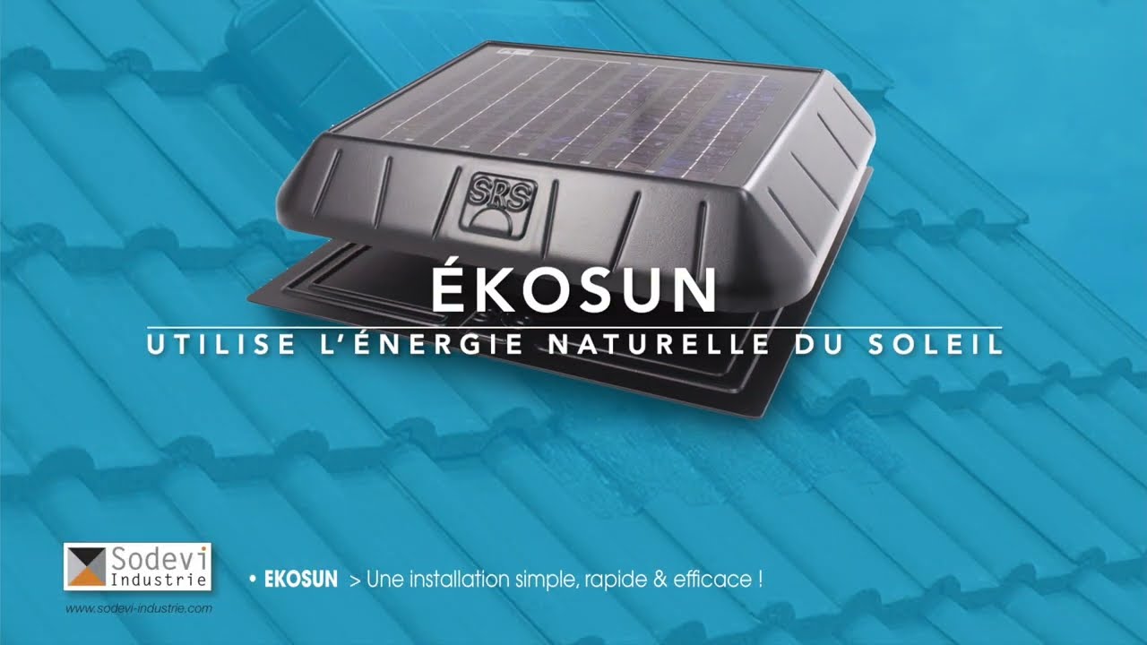 EKOSUN extracteur d'AIR à énergie solaire pour combles, l'énergie