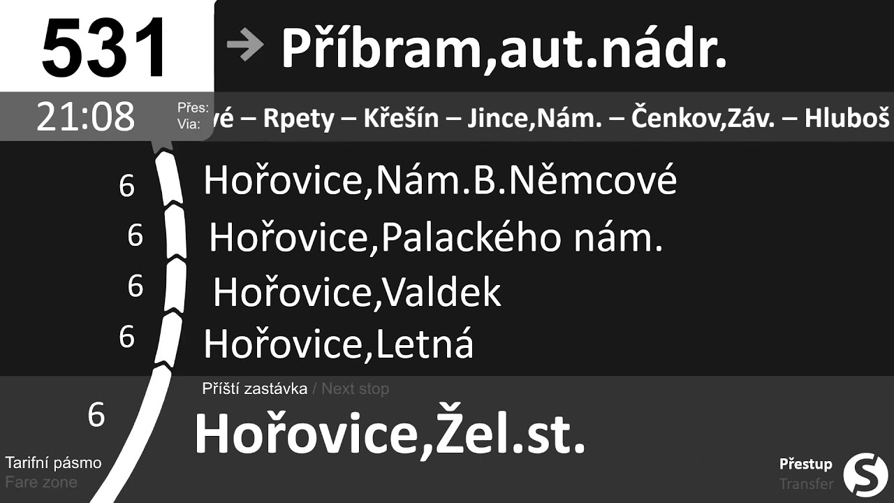 Hlášení linky 531