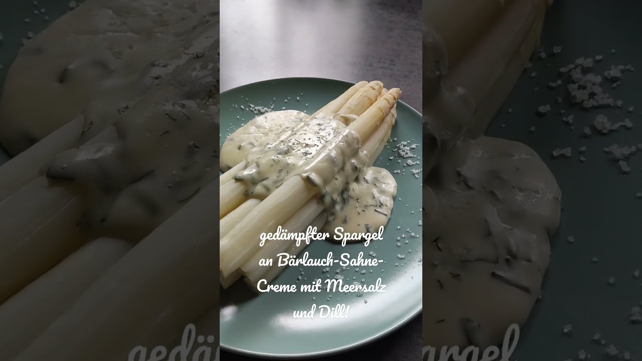 gedämpfter Spargel an Bärlauch-Creme #food #essen #fitness #recipe ...