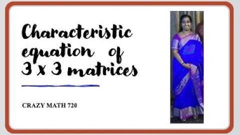 characteristic equation of a 3x 3 matrix/ Short cut/Characteristic polynomial 3 x 3