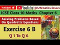 DBE Mathematics ICSE Class 10 || Icse Class 10 Maths || Chapter 6 || Ex 6 B ( Q 1 To Q 6 )