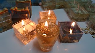 Hediyelik jel mum yapımı / How to make Gel Candles #25