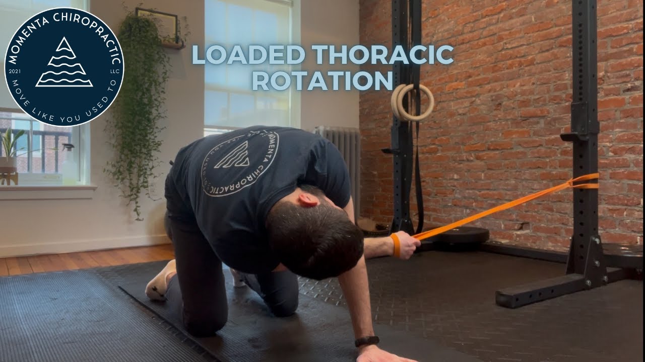 Thoracic S Line Rotation Loaded Thoracic Spine Rotation (For Thoracic Mobility) - YouTube