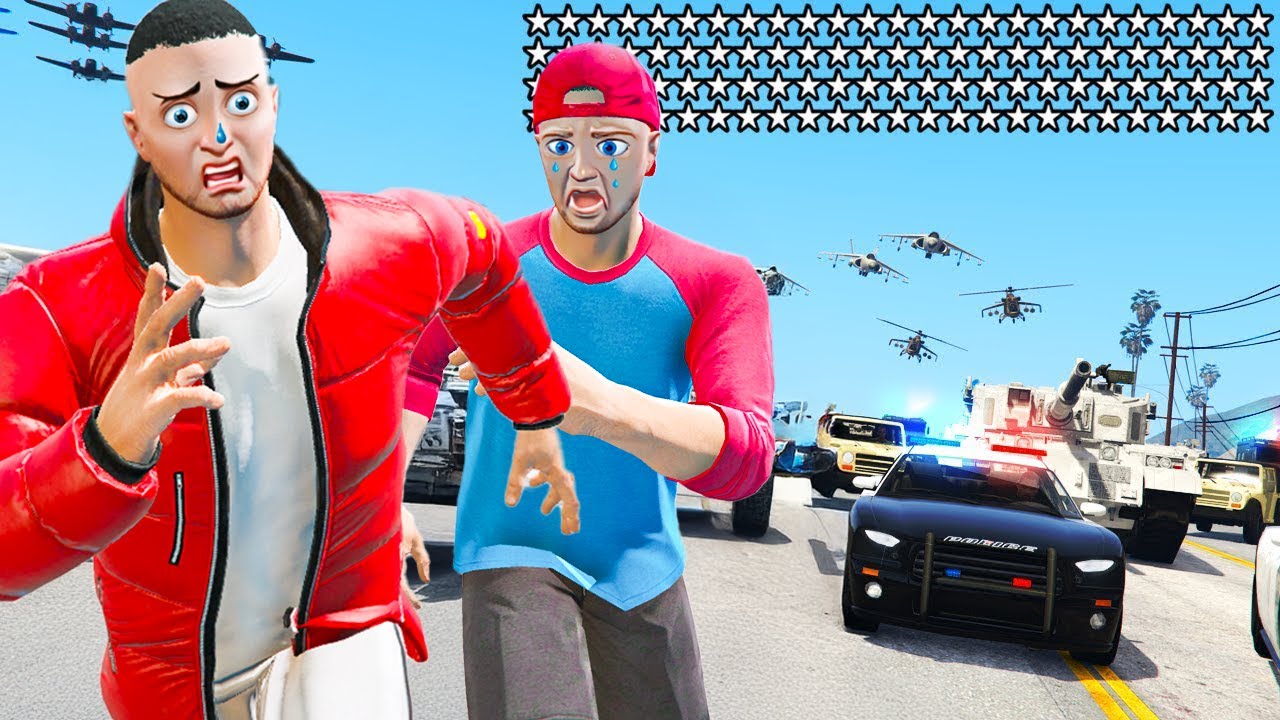 100 STERNE POLIZEI JAGEN alle YOUTUBER in GTA 5 RP!
