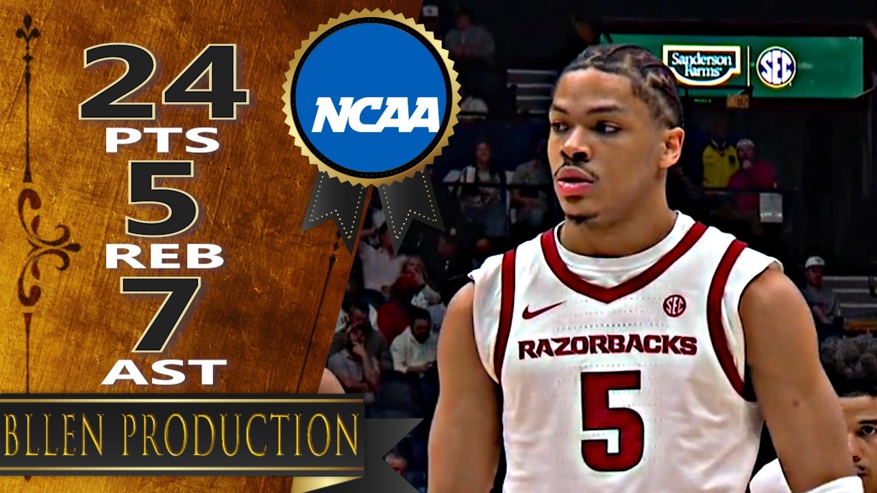 Darius Acuff Jr. - 24 Pts, 5 Reb, 7 Ast Highlights｜Ole Miss Rebels vs Arkansas Razorbacks｜2026.03.14