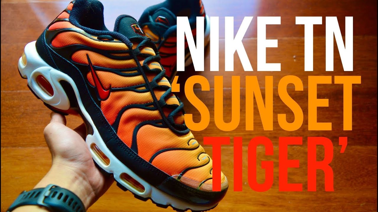 dolor de estómago Glamour patrocinado Nike Air Max Plus TN Tuned 'Sunset Tiger OG' // Orange Black White Unboxing  By L1M - YouTube