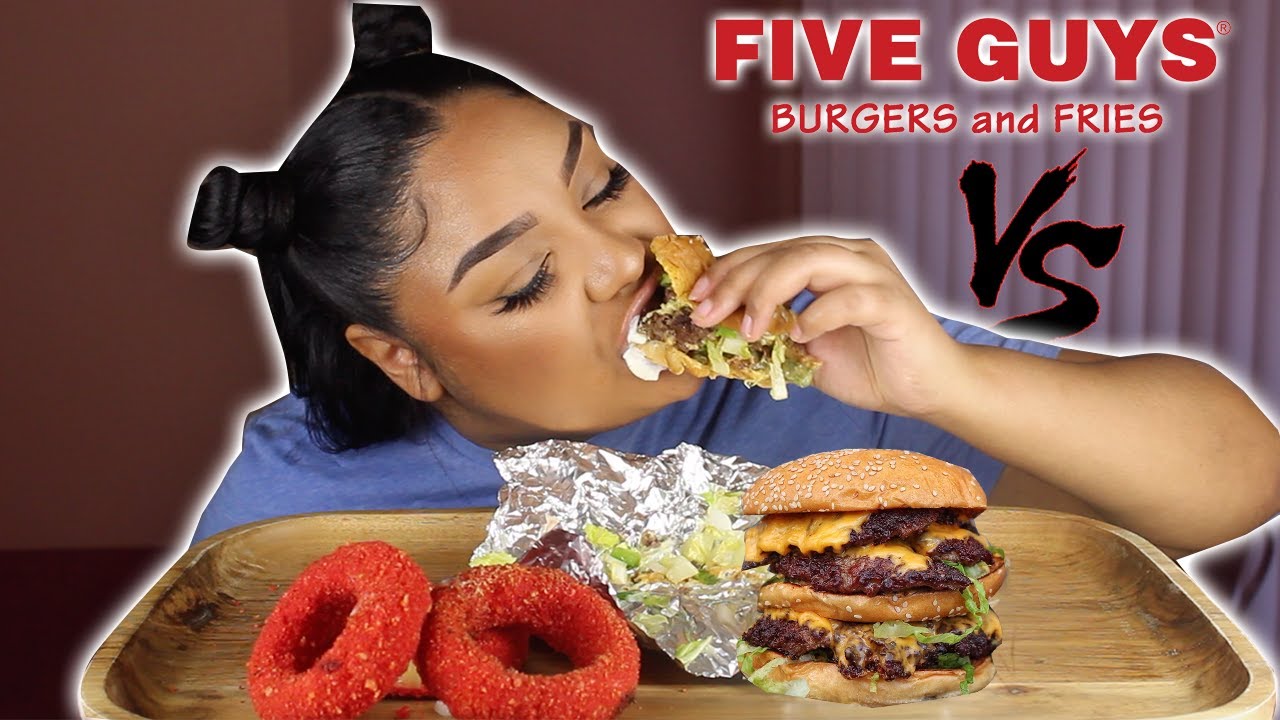 FIVE GUYS COPY CAT | MUKBANG + COOKBANG
