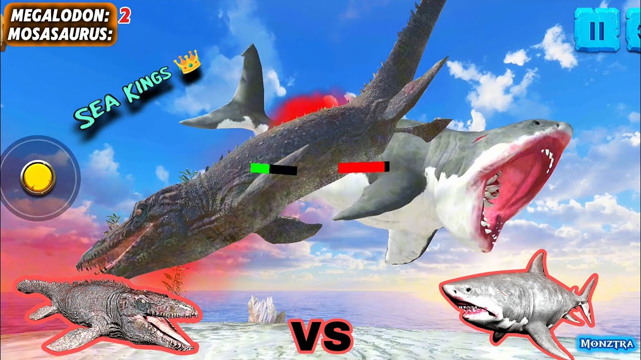 🌊 SEA KINGS 👑 : Megalodon vs Mosasaurus