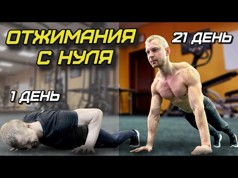 ОТЖИМАНИЯ с НУЛЯ за 21 ДЕНЬ! КАК НАУЧИТЬСЯ ОТЖИМАТЬСЯ? ОБУЧЕНИЕ.