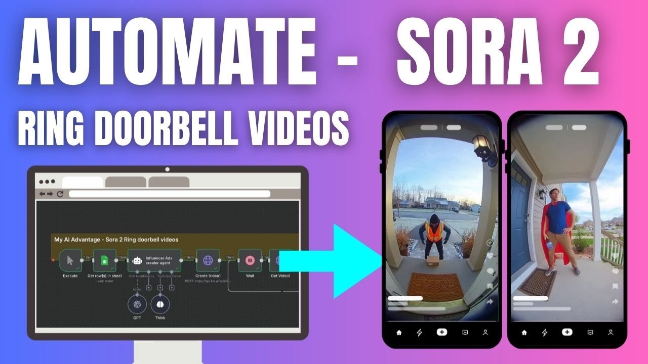 🎬 Automate Viral Ring Doorbell AI Videos with Sora 2 + n8n (Full ...