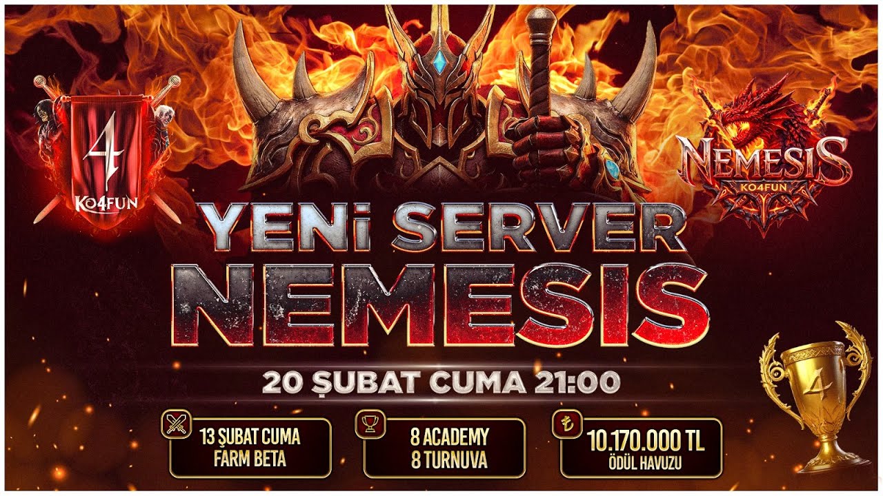 #KO4FUN #İMMORTAL 🔥⚔️ YENİ SUNUCU NEMESİS AÇILDI 🔥⚔️ #knightonline #pvpserver