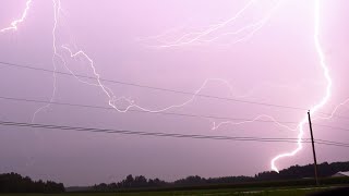 "CANNON FIRE" thunder clap from positive strike & awesome crawler lightning