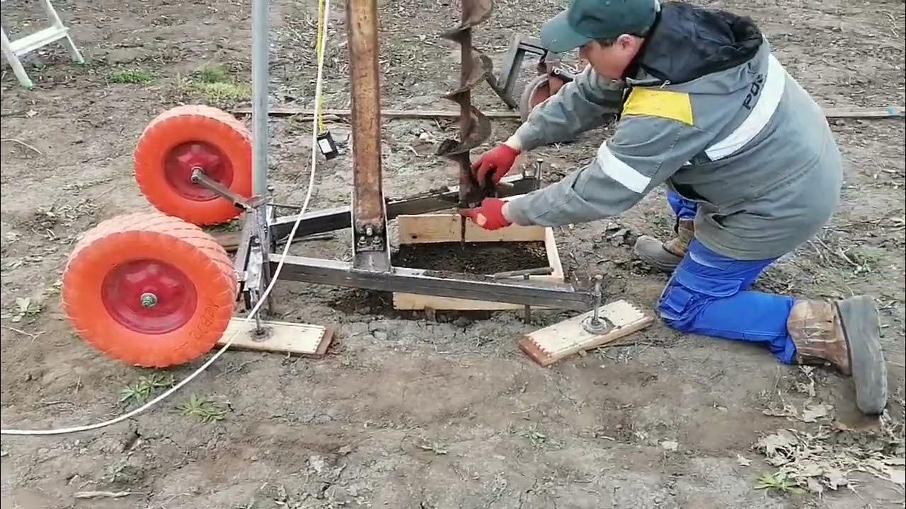 Электрический землебур_работа - YouTube