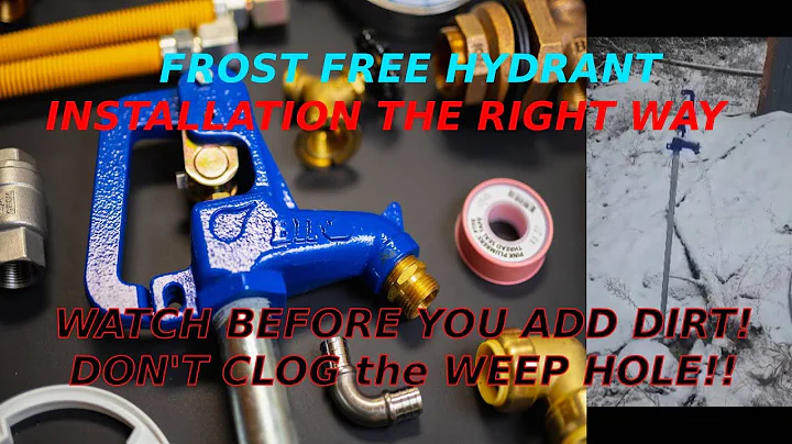 Frost free water faucet hydrant spigot install, poly, polypropylene pipe, freeze protect, hose bib