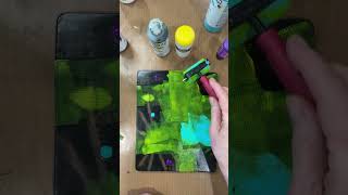 Gelli Plate Printing with Leaves, Lego and Glass #gelliprinting #gelliplateprinting #gelliprints