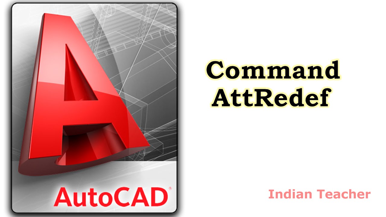 AttRedef Attribute Redefine - Command AutoCAD - A B C D - YouTube