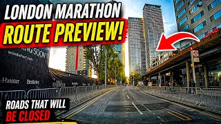 London Marathon Road Closures 🚧 | Driving the Route Before Race Day