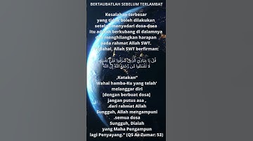 BERTAUBAT SEBELUM TERLAMBAT