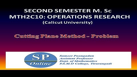 Cutting Plane Method - Problem