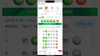 Vietlott 5/35 Hụt Jackpot kỳ 00462 #vietlott #jackpot #trungsodocdac