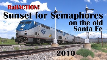 Sunset for Semaphores on the old Santa Fe 2010, Amtrak Southwest Chief, San Juan Ltd, Private Cars