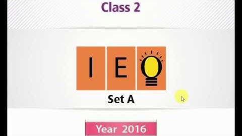 IEO Class 2  l Question Paper 2016 . Set A (Question 21 -35) Part 2