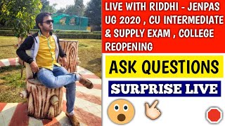 RIDDHI ROY LIVE FOR STUDENTS | JENPAS UG 2020 | CU EXAM