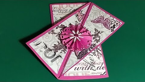 How to make twisted gate fold card for any special event | Reyyan