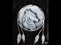 Wolf Dream Catcher, spray paint creation.