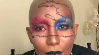 Haitian Flag Makeup by Sylkie Sly