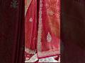 Banarasi silk saree heavy embroidery | #redsaree #banarasisilksaree #shorts #heavysaree ￼